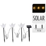 Maritime Solar-Dekoleuchten 3 Boote (weiss): 28,5cm Höhe, inkl. Erdspiess – s...