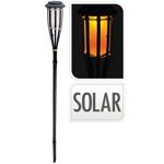Solargartenfackel aus Bambus, 65cm - Täuschend echtes Flammenlicht für Garten...