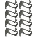 8er-Set Doppel Türhaken aus Edelstahl zum Einhängen, Türgarderobe