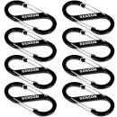 8er Set Doppel Karabinerhaken S-Clip 4x9cm - Doppelte Aufhängung für Outdoor ...