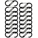 16er Doppel-Karabinerhaken S-Clip 4x9 cm - Vielseitig für Camping, Wandern, R...