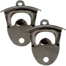 2er Set Flaschenöffner Wandmontage, Metall, 8,5 x 5,5 cm
