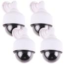 4er-Set Überwachungskamera Attrappe - Rote LED für realistischen Effekt & Die...