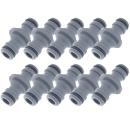 10er-Set Schlauchkopplung 1/2"-5/8" - Verbindungsstück für extra lange Garten...