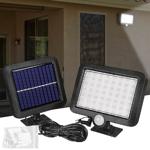 Leistungsstarkes LED-Flutlicht mit Solarbetrieb & Bewegungssensor, wetterfest...