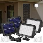 2er Set Leistungsstarkes LED-Flutlicht mit Solarbetrieb & Bewegungssensor, we...