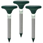 3er-Set Wirksamer Solar Maulwurfvertreiber, 400 Hz - Schutz für 800 m² Fläche...