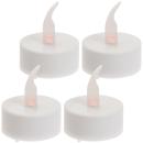LED-Teelichter 4er-Set - flackernde orange Flamme & 6h Timer-Funktion - siche...