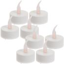 LED-Teelichter 8er-Set - Flackernde orange Flamme & 6h-Timer - Romantisches A...