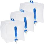 3er-Set Wasserkanister mit Tragegriff 20 Liter - Faltbarer Wassertank für Cam...