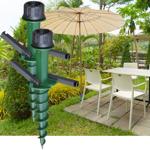 2er-Set Schirmständer mit Erdschraube - sicherer Halt für Sonnenschirme (22-3...