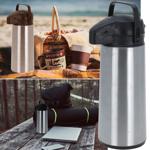 1,9L Edelstahl Isolierkanne mit Pumpsystem – Doppelwandig, 36x18cm, Thermoska...