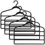 4er Set Praktischer Mehrfach-Kleiderbügel, schwarz, 4 Stege – 44x33x1cm, Hose...