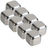 8er-Set Kühlsteine Edelstahl - Kühlen Whisky & Drinks ohne Verwässern - Wiede...