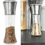 Manuelle Pfeffermühle, Gewürz- und Salzmühle mit Keramik-Mahlwerk, aus hochwe...