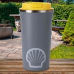 Isolier-Trinkbecher 500ml Grau - Doppelwandige Vakuumisolierung für Heiss- & ...