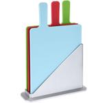 3er Set Schneidebretter inkl. Standhalterung - Für Küchenhygiene - Robustes P...