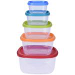 5er-Set Vorratsdosen in versch. Grössen - Mehrfarbig mit Deckel, luftdicht, l...