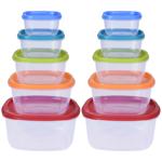 10er-Set Vorratsdosen - mehrfarbig, mit Deckel, Polypropylen - luftdicht, bru...