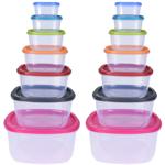 14er-Set Vorratsdosen - verschiedene Grössen & Farben - Lebensmittelecht, sta...