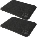 2er-Set Haustier-Katzenstreu-Matte - 45x37 cm rutschfest für Katzentoilette &...