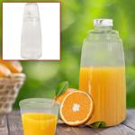 Glasflasche mit Trinkglas - 1 Liter geripptes Glas - nachhaltig, hygienisch, ...