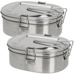 2er-Set Edelstahl Lunchbox – Hygienisch, robust & geruchsneutral für Arbeit, ...