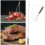 Grillgabel mit Teleskopgriff - Schutz vor Hitze & Glut, ideal für Würstchen, ...