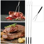 3er-Set Grillgabel Teleskopgriff - Schutz vor Hitze bis 72 cm ausziehbar - Ge...