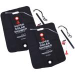 2er-Set Camping-Dusche 15L - Mobile Solardusche mit Duschschlauch/Kopf - Ausl...