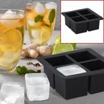 Flexible Eiswürfelform für 4 XL-Eiswürfel - Für Whiskey & Cocktails - Leicht ...