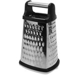 Küchenreibe 4-seitig aus Edelstahl - Für Gemüse, Obst, Käse mit Auffangbehält...