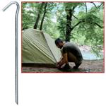 Zeltheringe 10er-Pack - 23 cm lang, 6 mm dick - Robust, verzinkt & unverbiegb...