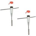 2er-Set Sonnenschirmständer zum Eindrehen - Sicherer Halt in Erdreich - Verzi...