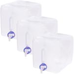3er-Set Faltbarer Wasserkanister mit Hahn & Tragegriff - 10 Liter Volumen - R...
