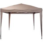 Stabiler Faltpavillon, braun, Dachmass 3 x 3 m, 2,45 m Höhe, Outdoor Party Ze...
