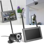 WLAN-Funkkamerasystem mit 7’’ Monitor – Full-HD-Überwachungskamera mit 2-Wege...