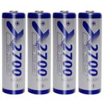 4er-Set AA Akkus Ni-MH 1,2V 2700mAh – wiederaufladbar & langlebig – umweltfre...
