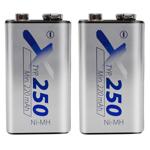 2er-Set Akku 9V-Block Ni-MH 8,4V - Wiederaufladbar & auslaufsicher - Ideal fü...