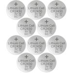CR2430 Knopfzelle 10er Pack (DL2430) 3V Lithium Batterie - Hohe Kapazität 290...