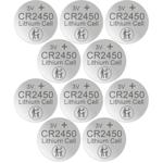 CR2450 10er-Set Lithium-Knopfzelle CR2450, 3V /  starke 620mAh für Thermomete...