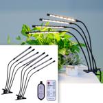 2er-Set Vollspektrum LED-Pflanzenlampe mit je 4 Schwanenhälsen, Pflanzenwachs...