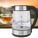 Hochwertiger Glas-Wasserkocher, 360°-Drehsockel, 1,7 Liter, 2200 Watt, Digita...