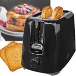 Kompakter Toaster, 2-Scheiben-Toaster mit 6 Röststufen, starke 700 W,  schwar...