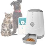 SmartLife Wi-Fi Futterspender: weiss-grau, 3,7L Auto-Futterautomat, App-Steue...