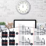 4er Set Geräuschloses Uhrwerk Komplettset mit 3 verschiedenen Zeigersätzen, l...