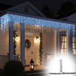 Eisregen Lichterkette - 360 LEDs, 9 m Länge, 7 Lichteffekte - IP44 spritzwass...