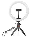 Profi Ringlicht mit Stativ - LED Tischringlicht für Selfies, Vlogs, YouTube-V...
