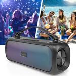 45W Bluetooth Partylautsprecher mit Sprachsteuerung & IPX5 wetterfest, schwar...