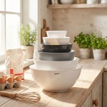 6er-Set Rührschüsseln stapelbar - Kunststoff-Schüsseln 0.25-5.25 L - Mikrowel...